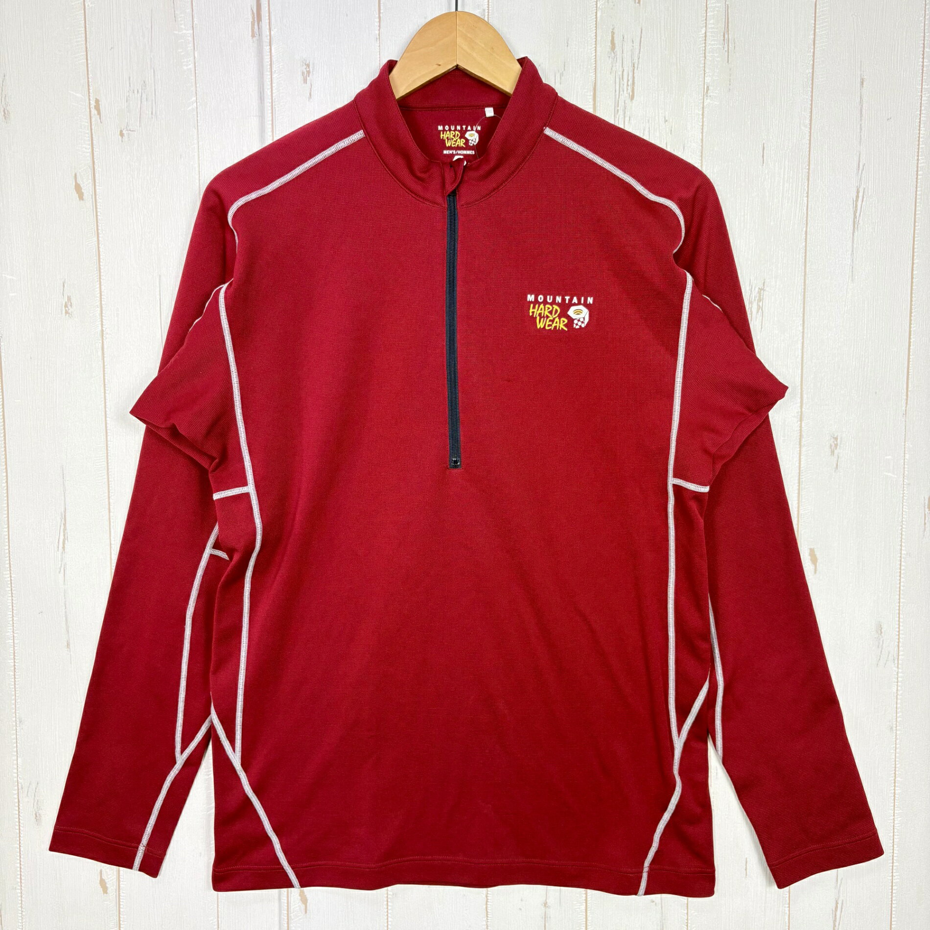 乐天商城 - 【Men's M レッド系】 Mountain Hardwear ( マウンテンハードウェア ) プルオーバー フィットシャツ ポリエステル ウェア トップス インナー シャツ ロングスリーブシャツ 化繊 z00057540 化繊 ロングスリーブシャツ インナー