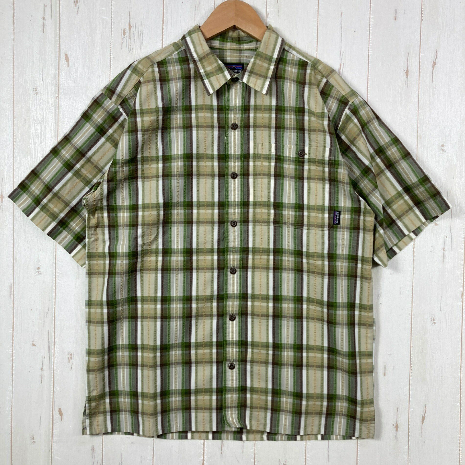 樂天商城 - 【Men's S グリーン系】 2010 Patagonia ( パタゴニア ) パッカーウェア シャツ Puckerwear Shirt CSF 生産終了モデル 入手困難 ウェア トップス インナー シャツ ショートスリーブシャツ 化繊 z00053390 CSF