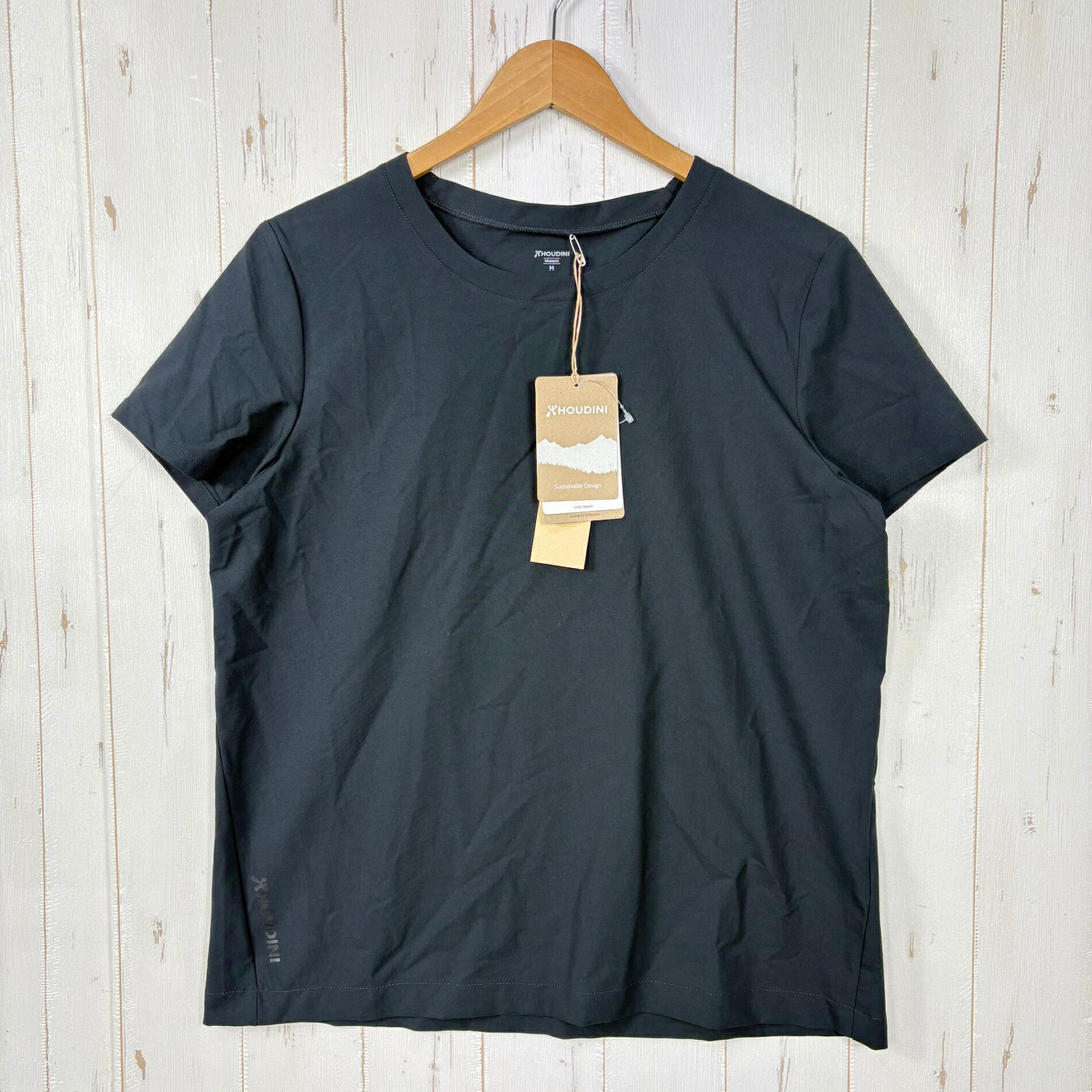 乐天商城 - 【Women's M ブラック系】 Houdini ( フーディニ ) ウィメンズ カバー ティー W's Cover Tee 840016 TRUE BLACK z00055977 TRUE BLACK 化繊 ショートスリーブTシャツ クルーネック インナー シャツ