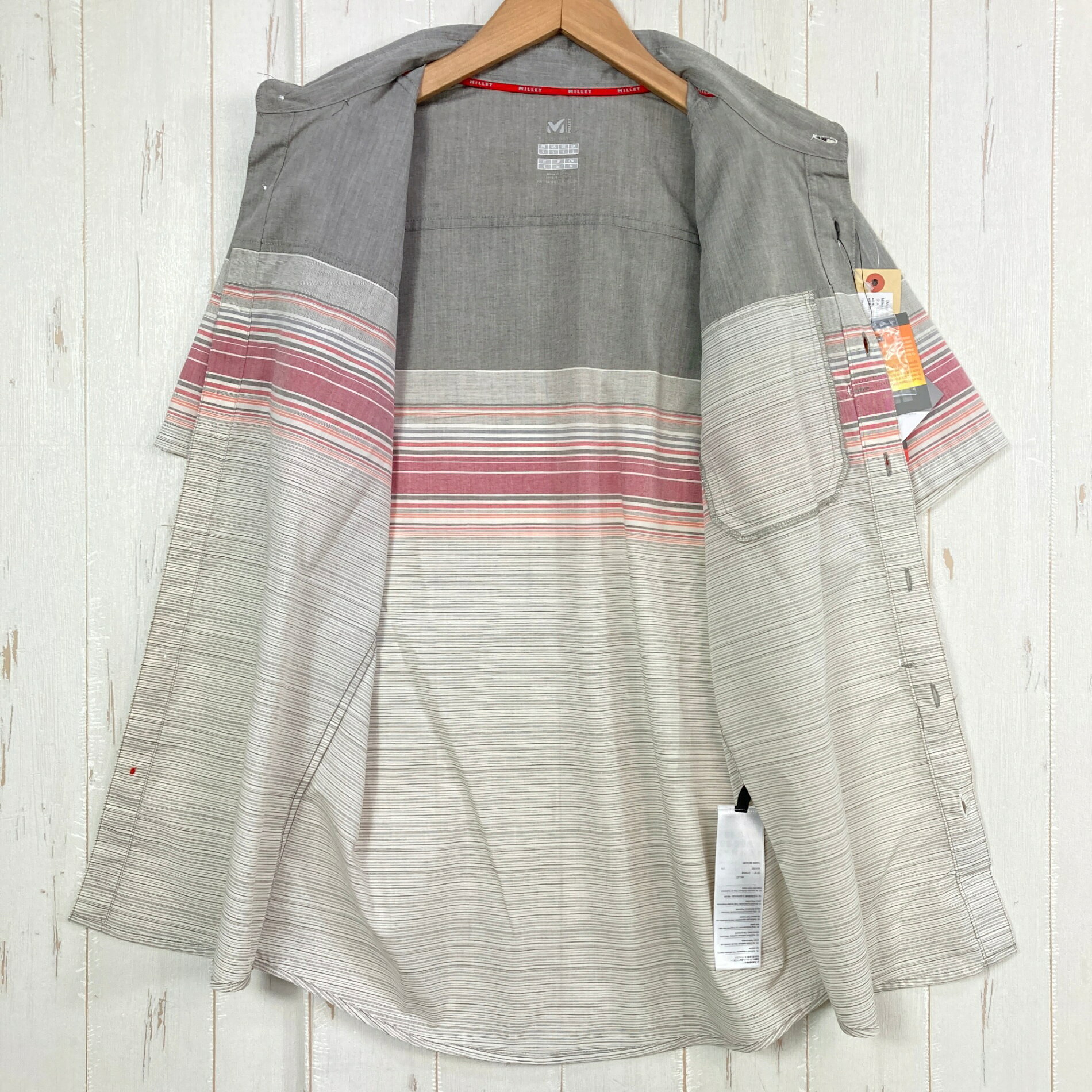【Men's S グレー系】 Millet ( ミレー ) タメル ショートスリーブ シャツ Tamel S...