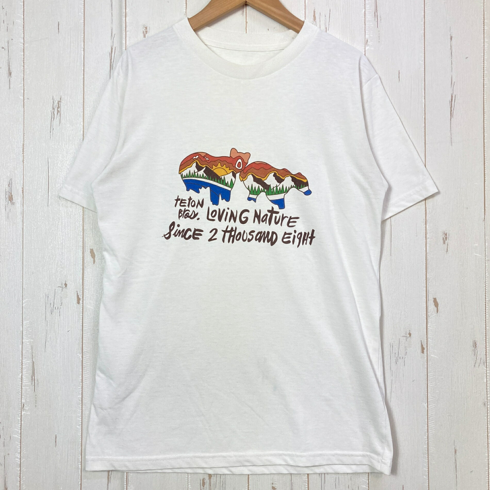 樂天商城 - 【Men's S ホワイト系】 Teton Bros ( ティートンブロス ) TB ラビングネイチャー ティー TB Loving Nature Tee ポリエステル ウェア トップス インナー シャツ ショートスリーブTシャツ クルーネック 化繊 z000554