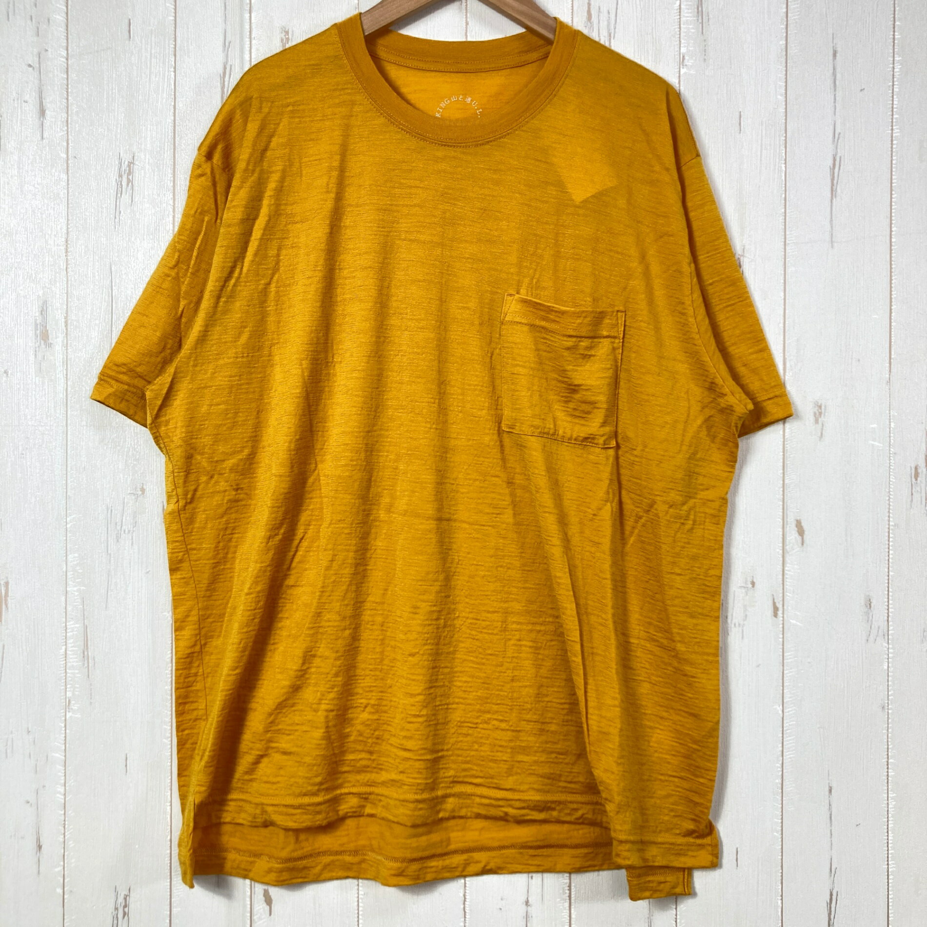乐天商城 - 【Unisex L オレンジ系】 Yamatomichi ( 山と道 ) メリノ ライト クルー ネック ポケット Merino Light Crew Neck Pocket Mustard メリノウール ウェア トップス インナー シャツ ショートスリーブシャツ ウ