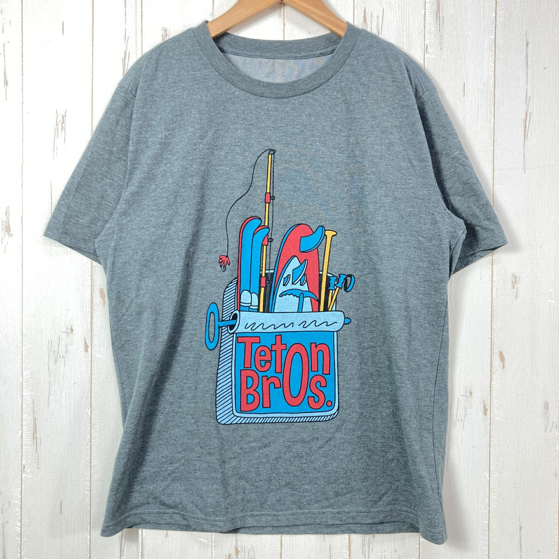 乐天商城 - 【Men's S グレー系】 Teton Bros ( ティートンブロス ) サーディン ティー Sardines Tee ポリエステル ウェア トップス インナー シャツ ショートスリーブTシャツ クルーネック 化繊 z00054766 化繊 ショートスリーブ