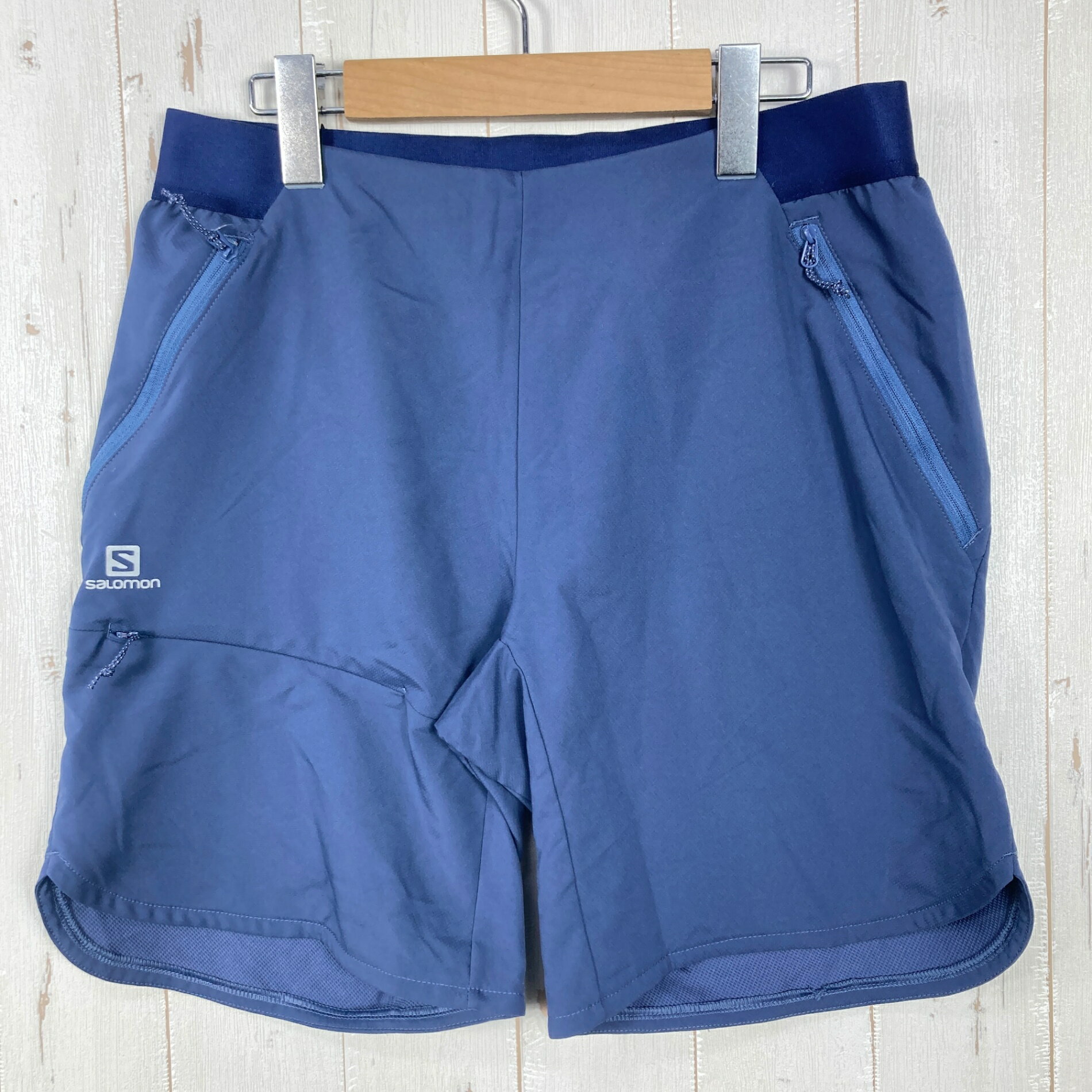 乐天商城 - 【Women's M ネイビー系】 Salomon ( サロモン ) アウトスピード ショートパンツ Outspeed Shorts Pants ポリエステル ウェア ボトムス ショーツ ショートパンツ ソフトシェル z00054608 ソフトシェル ショーツ ショー