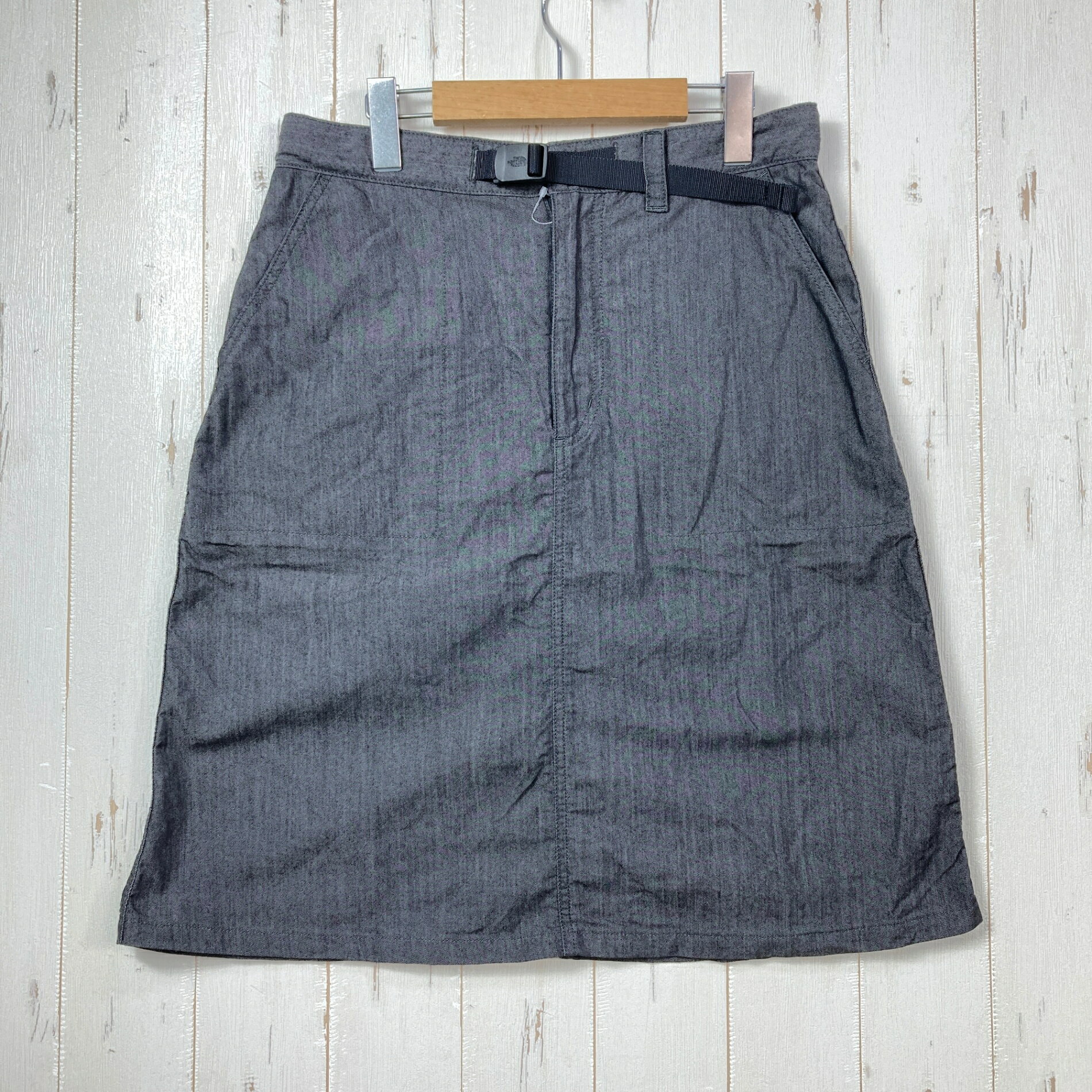 乐天商城 - 【Women's L グレー系】 The North Face ( ザ・ノースフェイス ) ナイロン デニム フィールド スカート NYLON DENIM FIELD SKIRT ナイロン ウェア ボトムス スカート z00055431 スカート ボトムス ウェア