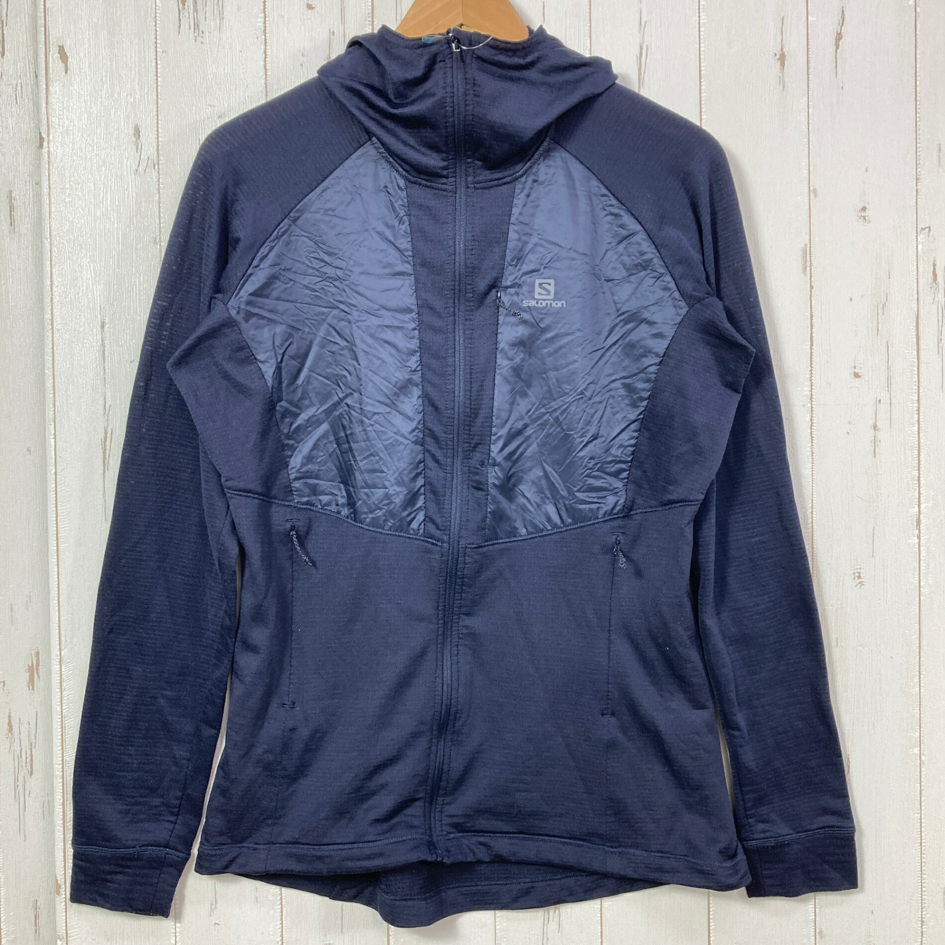 樂天商城 - 【Women's M ネイビー系】 Salomon ( サロモン ) グリッド ミッド フルジップ ウィメン GRID MID FZ W ポリエステル ウェア トップス アウター ジャケット フリース z00057601 フリース アウター ジャケット トップス ウェ