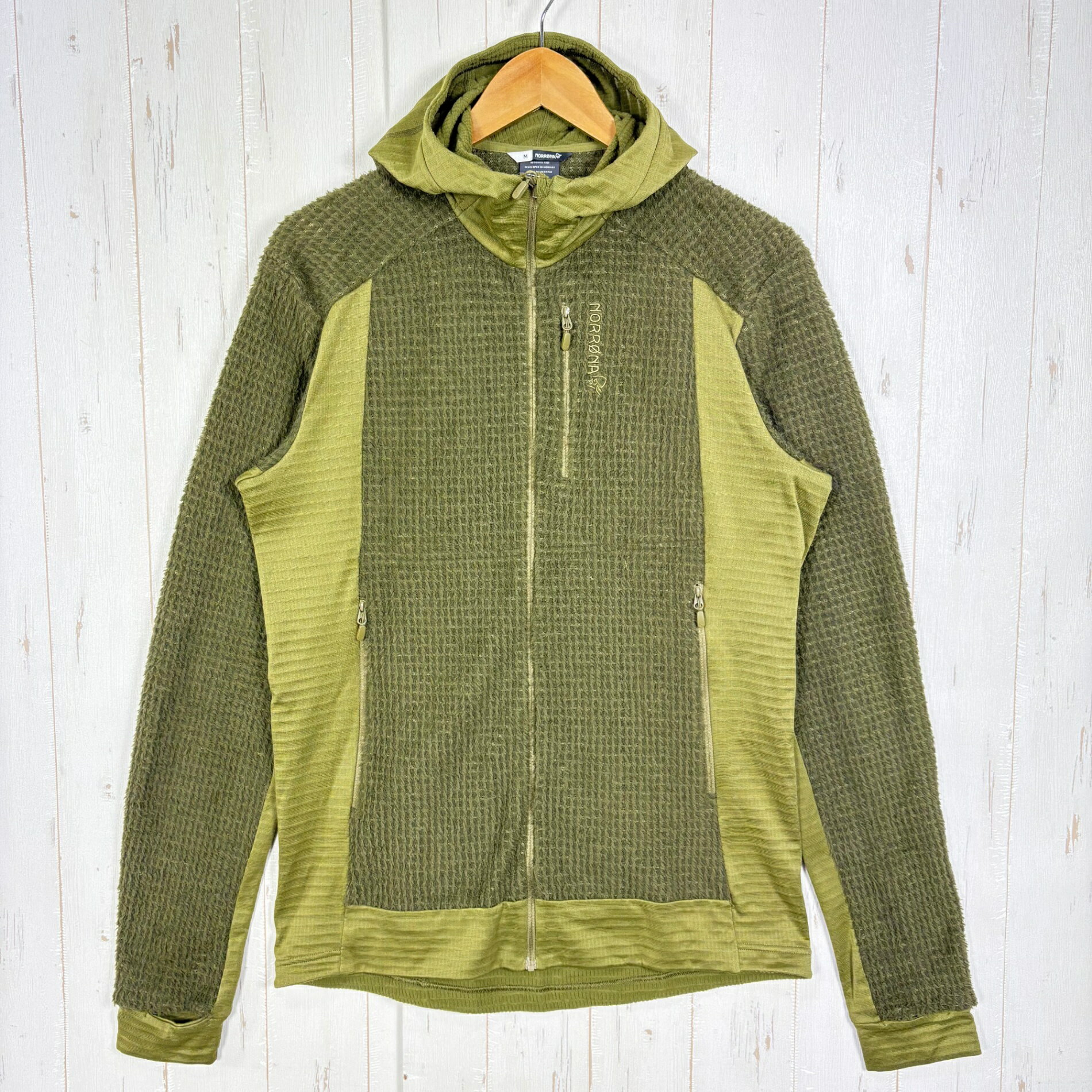  Norrona ( ノローナ ) フォルケティン アルファ120 ジップ フード Falketind Alpha120 Zip Hood ポリエステル ウェア トップス アウター ジャケット フリース ポーラテック・アルファ z000