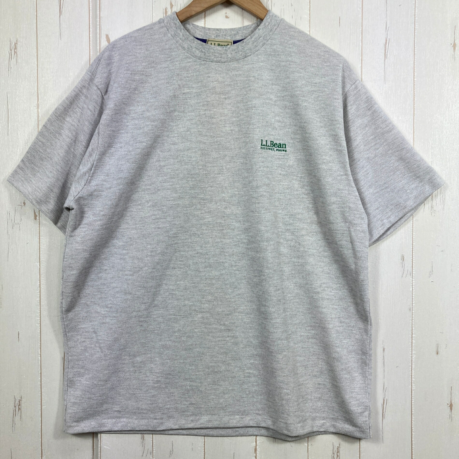  Llbean ( エルエルビーン ) サムナー ショートスリーブ ティー Sumner Short-Sleeve Tee Birch ポリエステル ウェア トップス インナー シャツ ショートスリーブTシャツ クルーネック 化繊 z0