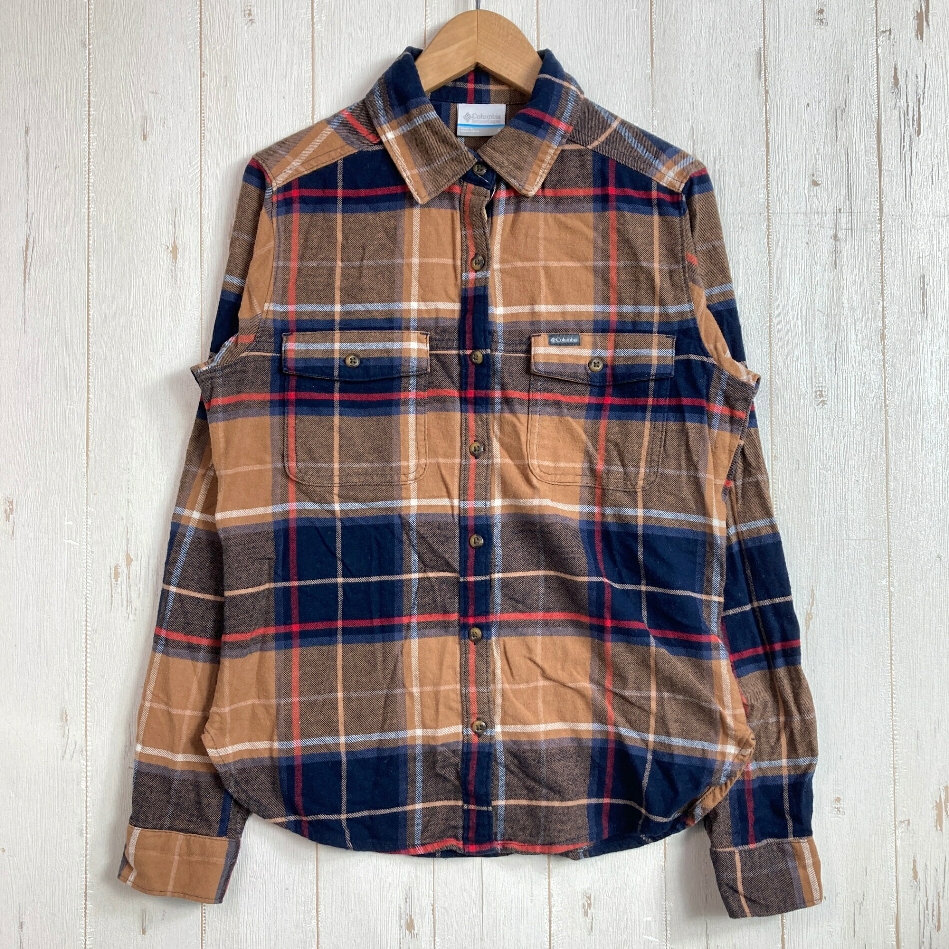 【Women's S ブラウン系】 Columbia ( コロンビア ) パインストリート ストレッチフランネル ネルシャツ コットン ウェア トップス インナー シャツ ロングスリーブシャツ コットン z00058067 コットン ロングスリーブシャツ インナー シ
