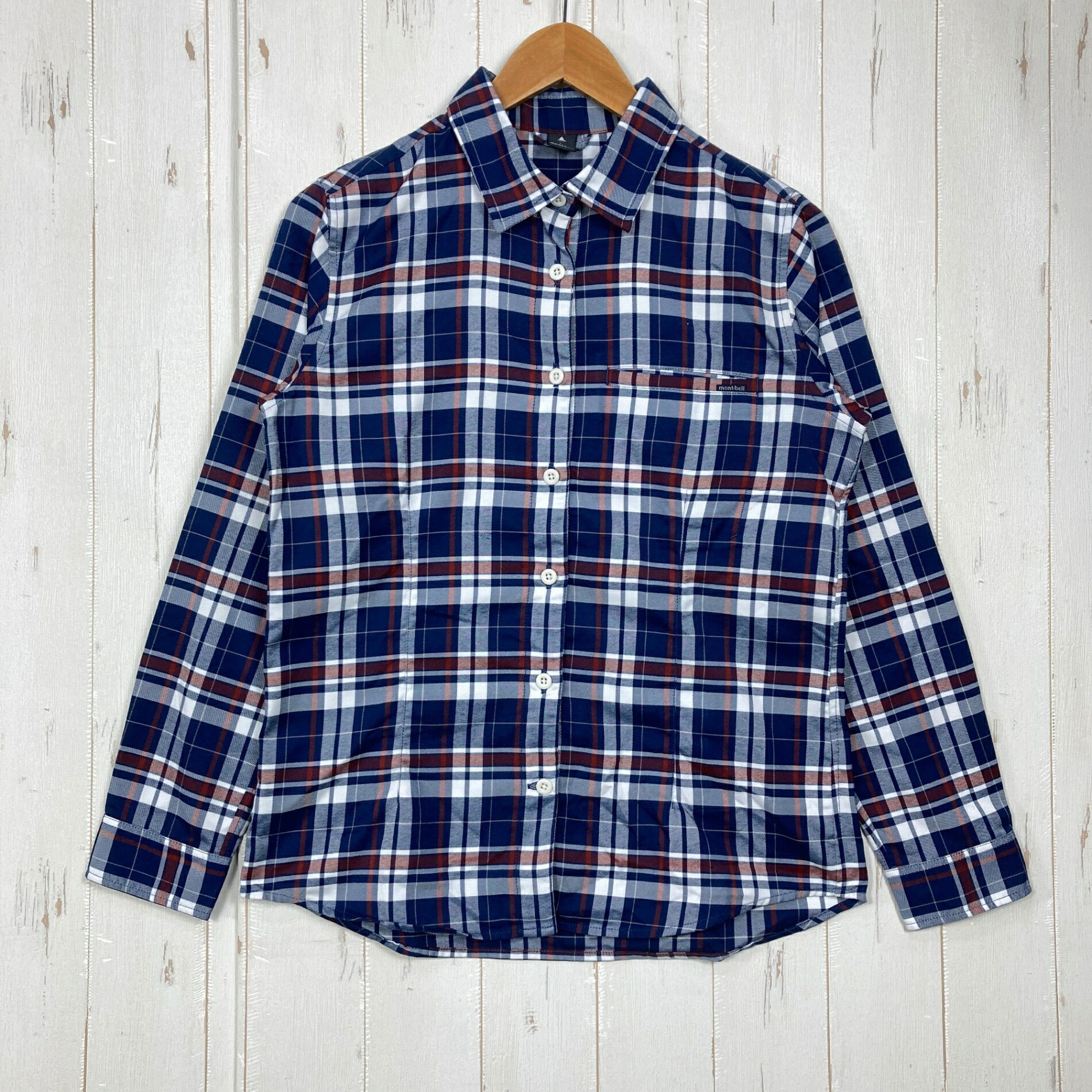 【Women's L ネイビー系】 Montbell ( モンベル ) ウイックロン オンデッキ シングル ポケット シャツ WIC OD Single Pocket Shirt ポリエステル ウェア トップス インナー シャツ ロングスリーブシャツ 化繊 z00059