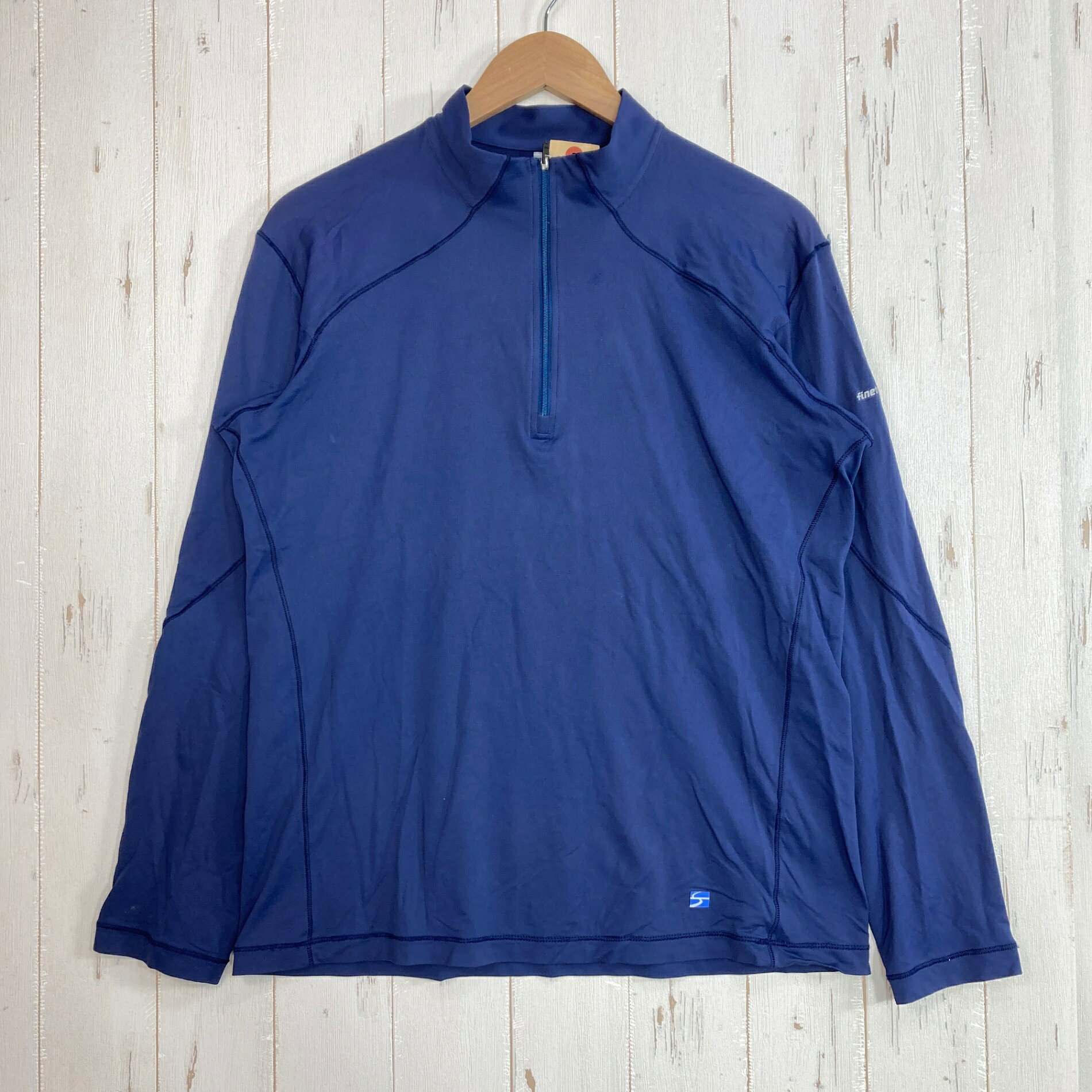 【Men's M】【Men's M ネイビー系】Finetrack ( ファイントラック ) ドラウト ゼファー ジップネック Drought Zephyr Zip Neck ナイロン ウェア トップス インナー シャツ ロングスリーブシャツ 化繊 z00060113 ネイビー系 ウェア トップス インナー シャツ ロングスリーブシャツ 化繊 ・セカンドギア在庫コード: IT6CFPNP73MX（お問い合わせの際はこちらをお伝え下さい） ・メーカー: Finetrack ( ファイントラック ) ・型番: FMM1311 ■生産情報 ・生産国: 日本 ( Japan ) ■素材情報 ・組成: ナイロン100% ■サイズ情報 ・Fit: Asian ・Gender/Age: Men's ・代表サイズ: M ■カラー ・カラー系統: ネイビー系 ■コンディション ・グレード: 中古C ※グレーディング目安　 ├ 新品：当店オリジナル製品 ├ 未使用：新古品 ├ 中古S：新品同様 ├ 中古A：美中古 ├ 中古B：良い状態の中古 ├ 中古C：通常使用可能な中古 └ 中古D：通常使用困難な中古 ・コンディション詳細・備考: ■状態スコア：53 / 100 点 ■状態明細：旧モデル / 若干の使用感 / 微細な汚れ（内側などの各所） / 若干のスレ（各所） / 若干のひきつり（各所） ■採寸値・実測値 ※全て外寸値です。また、手作業による採寸および簡易な秤による計測のため、誤差はご容赦下さい。 ・身幅: 52cm ・すそ幅: 47cm ・着丈: 65cm ・肩幅: 46cm ・そで丈: 58cm ・総重量（付属品等含む）: 140g ■カタログスペック ※以下はメーカー公表のスペック値をそのままにご紹介するものです。表現・仕様・付属物の有無等、お品物現品との完全な一致をお約束するものではございません。 アウトドア用新素材開発で生まれた次世代のベースレイヤーです。 吸汗拡散機能を持つ極薄ナイロン素材は、軽さと耐久性を併せ持ちながら、夏用ベースレイヤーに不可欠な高い通気性を実現。 ウエア内の蒸れを大幅に軽減しながら、激しい運動による過剰な体温上昇の抑えることに貢献します。 ※ ネコポス・圧縮梱包にご理解・ご協力をお願いします ※ こちらのお品物は基本的に『ネコポス』での発送となります。郵便ポストへの投函にて配達完了となります。また、出荷から配達までの追跡は宅急便と同様に可能ですのでご安心下さい。 当店では、コンパクトに梱包することが可能なお品物につきましては『ネコポス』での発送とさせて頂いております。ウェア・バッグ等の一部ファブリック系商品につきましては、『ネコポス』のシビアなサイズ規定を確実にクリアするため、脱気式圧縮袋を使用する場合がございます。それにより、お品物にシワ等が生じる可能性がございます。また、箱に収納されている状態のお品物（未開封品含む）につきましても、箱から出した状態にて梱包させて頂く可能性がございます。 当店では、原則として全品送料無料（店舗負担）にて発送をさせて頂いております。ですが、近年の燃料費・人件費・物価高騰により運送会社送料も上昇傾向にあり、送料の負担・吸収は年々難しくなってきております。お気軽にご注文頂けるよう、引き続き送料無料サービスを継続して参るため、何卒ご理解・ご協力のほどよろしくお願い致します。 なお、『ネコポス』での発送および圧縮梱包にご了承頂けない場合は、ご注文時に別の配送方法を選択下さい。