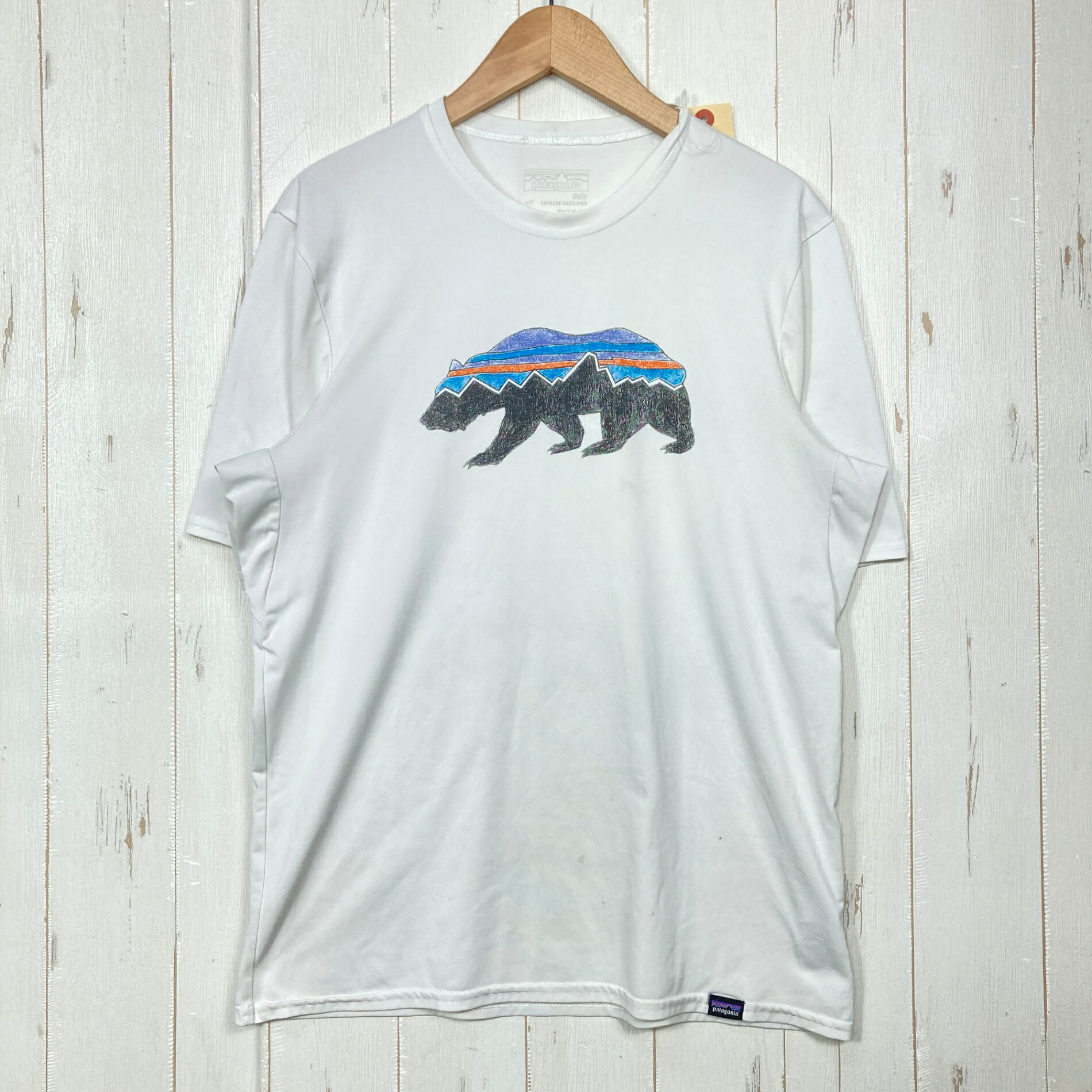 【Men's S ホワイト系】 2017 Patagonia ( パタゴニア ) キャプリーン デイリー グラフィック Tシャツ Capilene Daily Graphic T-Shirt 吸湿発散 防臭 UPF50+ ストレッチ ポリエステル ウェア トップス