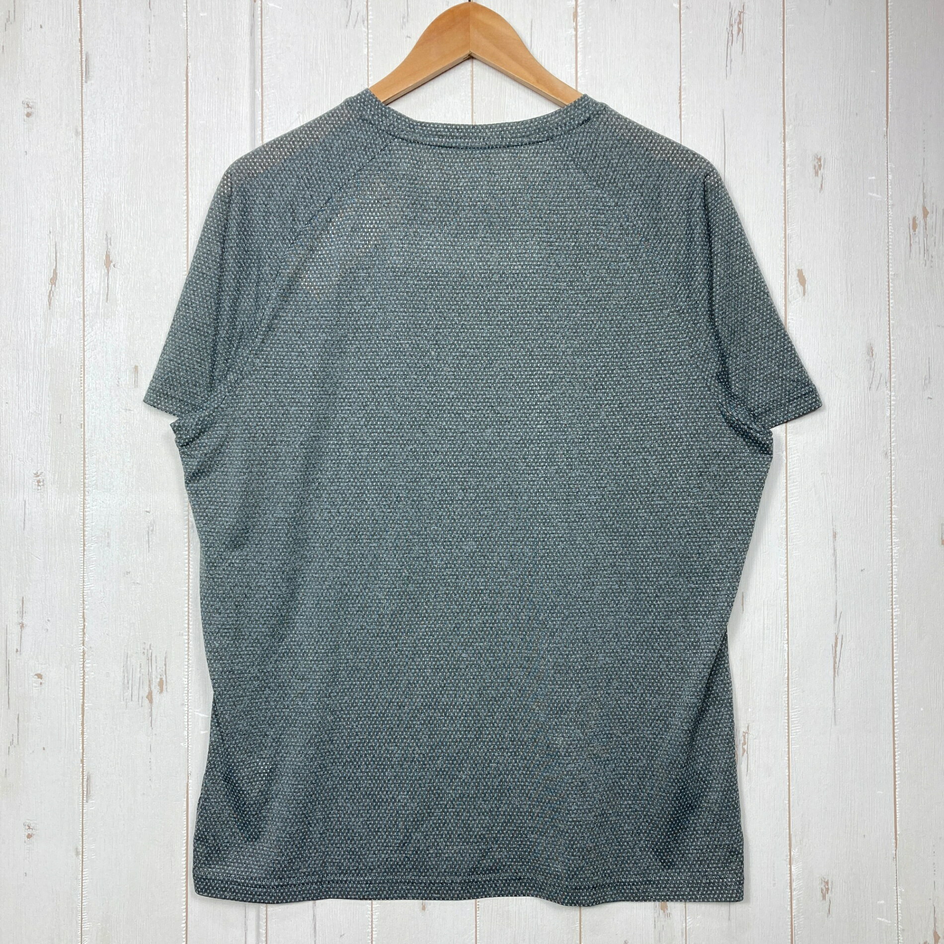 【Men's L グレー系】 Millet ( ミレー ) ヘザー メッシュ クルー ショート スリー...