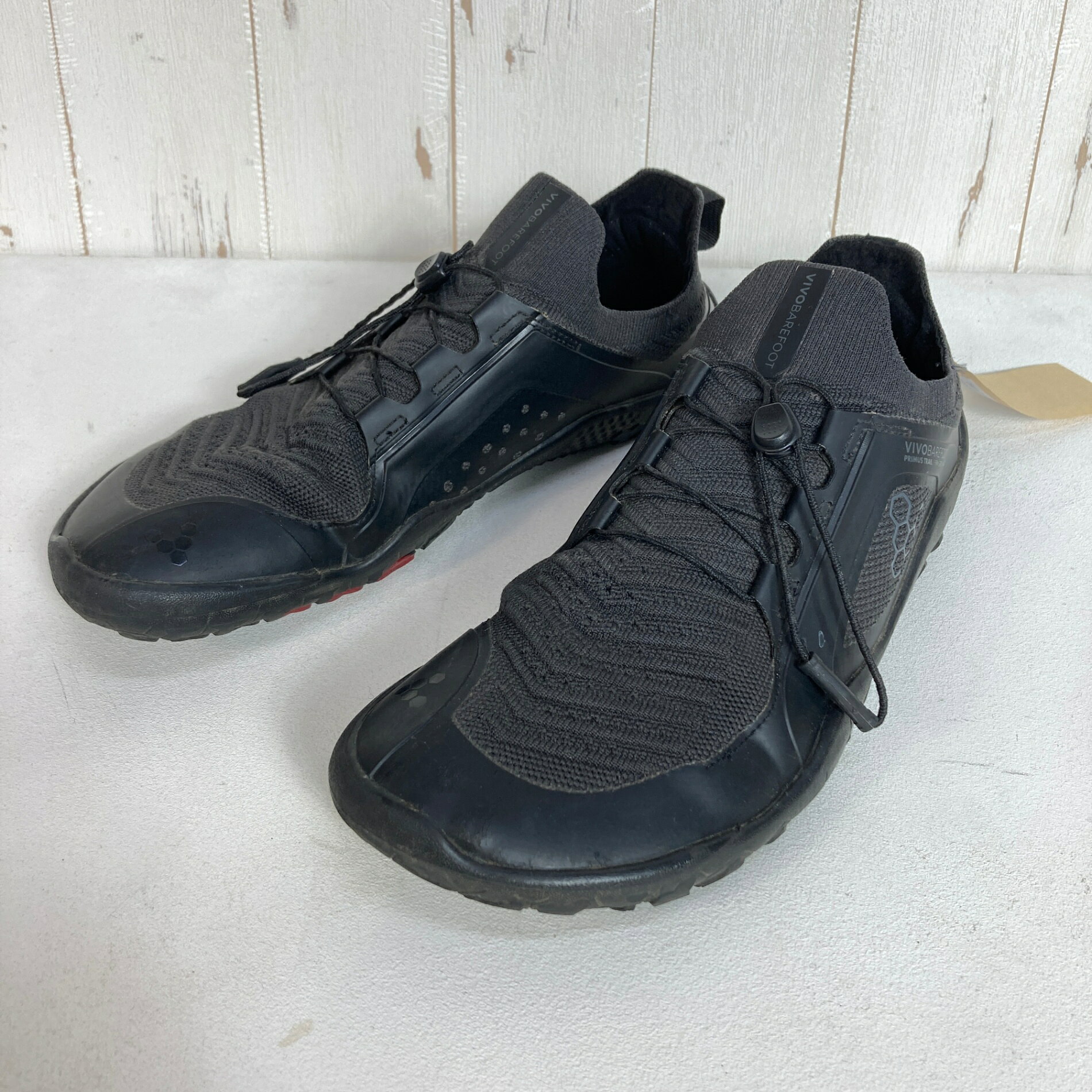 【Men's 25.5cm ブラック系】 Vivobarefoot ( ビボベアフット ) プライマス トレイル ニット FG Primus Trail Knit FG FGソール ニットアッパー フットウェア トレイルランニングシューズ z00061026 トレイルランニ