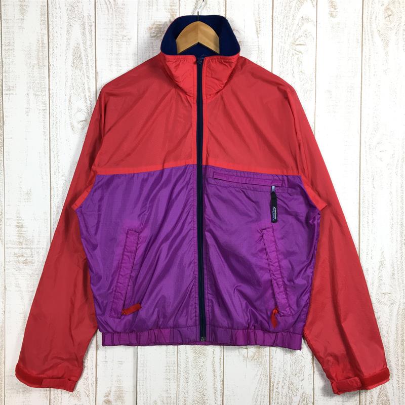 【中古】 【MEN's S】 パタゴニア 1989 フェザーウェイト ジャケット FEATHERWEIGHT JACKET ウィンドシェル H2No-Light レッド×マジェンタ ビンテージ 入手困難 PATAGONIA 83151 Red / Mag