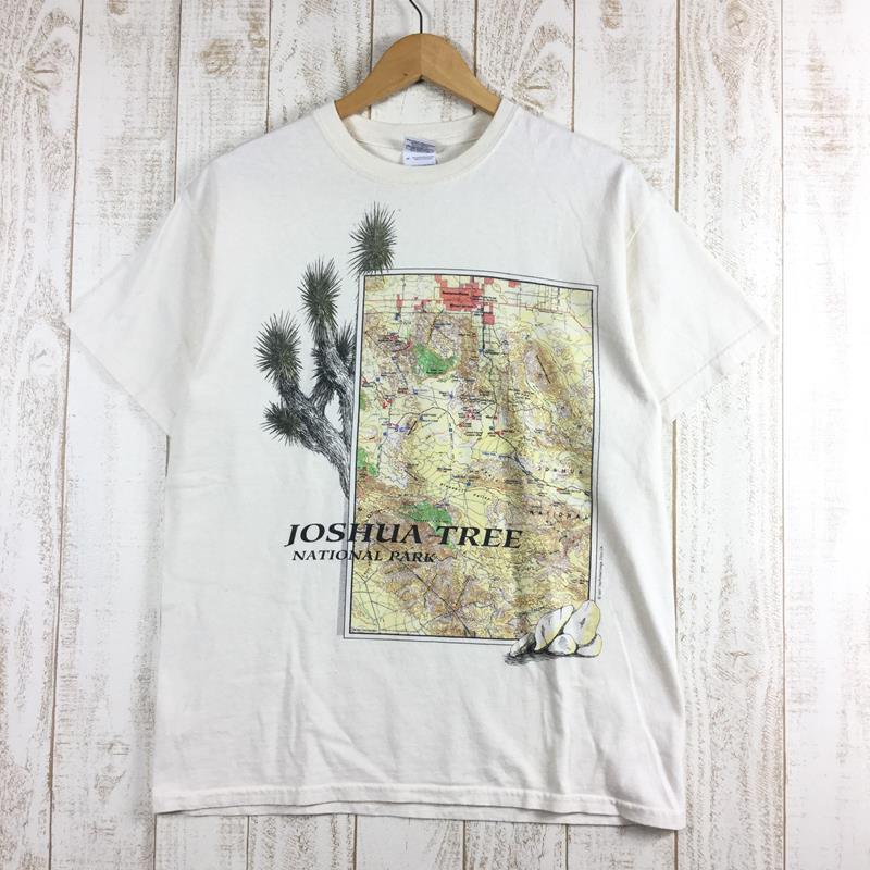 【中古】 【MEN's M】 カリフォルニア ヨシュアツリー・ナショナルパーク 90年代 希少なアウトドアTシャツ 希少モデル 生成り アイボリー系