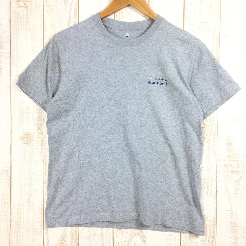 【中古】 【MEN's S】 モンベル ペアスキンコットンT 地図記号 生産終了モデル 入手困難 MONTBELL 2104561 HGY Heather Grey グレー系