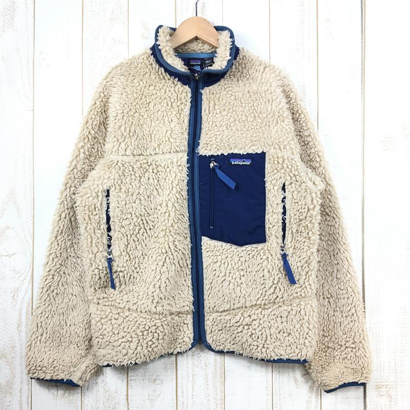   パタゴニア キッズ レトロ カーディガン RETRO CARDIGAN アメリカ製 生産終了モデル 入手困難 PATAGONIA 65557 NATURAL / CLASSIC NAVY アイボリー系