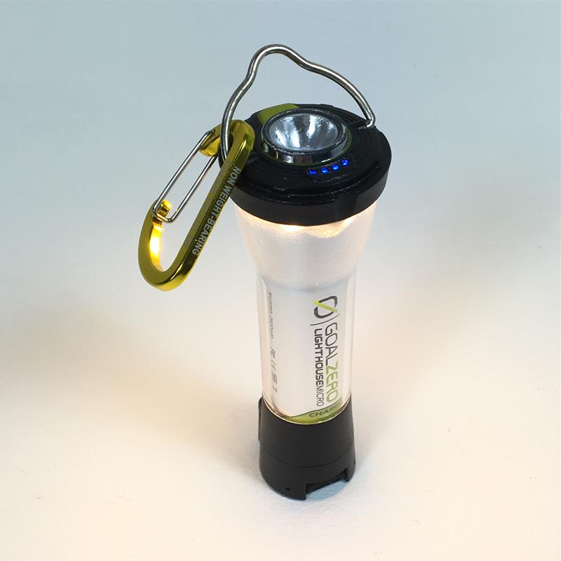 【中古】 ゴールゼロ ライトハウスマイクロ チャージ Lighthouse Micro Charge LEDランタン ハンドライト USBリチャージャブル モバイルバッテリー機能 Goal Zero 32008 クリアー系