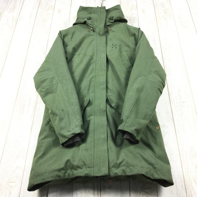 【中古】【WOMEN'sS】ホグロフスシルヤンQパーカSILJANQPARKA19FOURTEENシリーズジャケットフーディコートHAGLOFSグリーン系