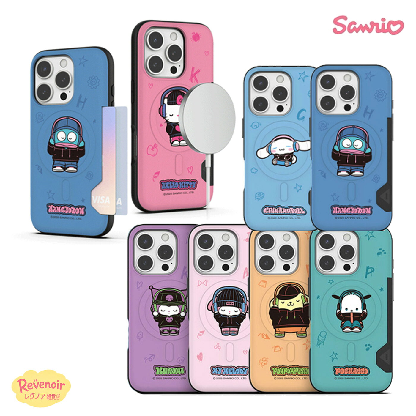 Rakuten - サンリオ カード収納 スマホケース マグセーフ互換 SANRIO ヒップホップ iPhone17 iPhone17E Galaxy S26 Ultra iPhoneケース Magsafe対応 人気 ハローキティ シナモロール ハンギョドン S25 S24 アニメ レトロ グッズ カバー アイドル コラボ 韓国