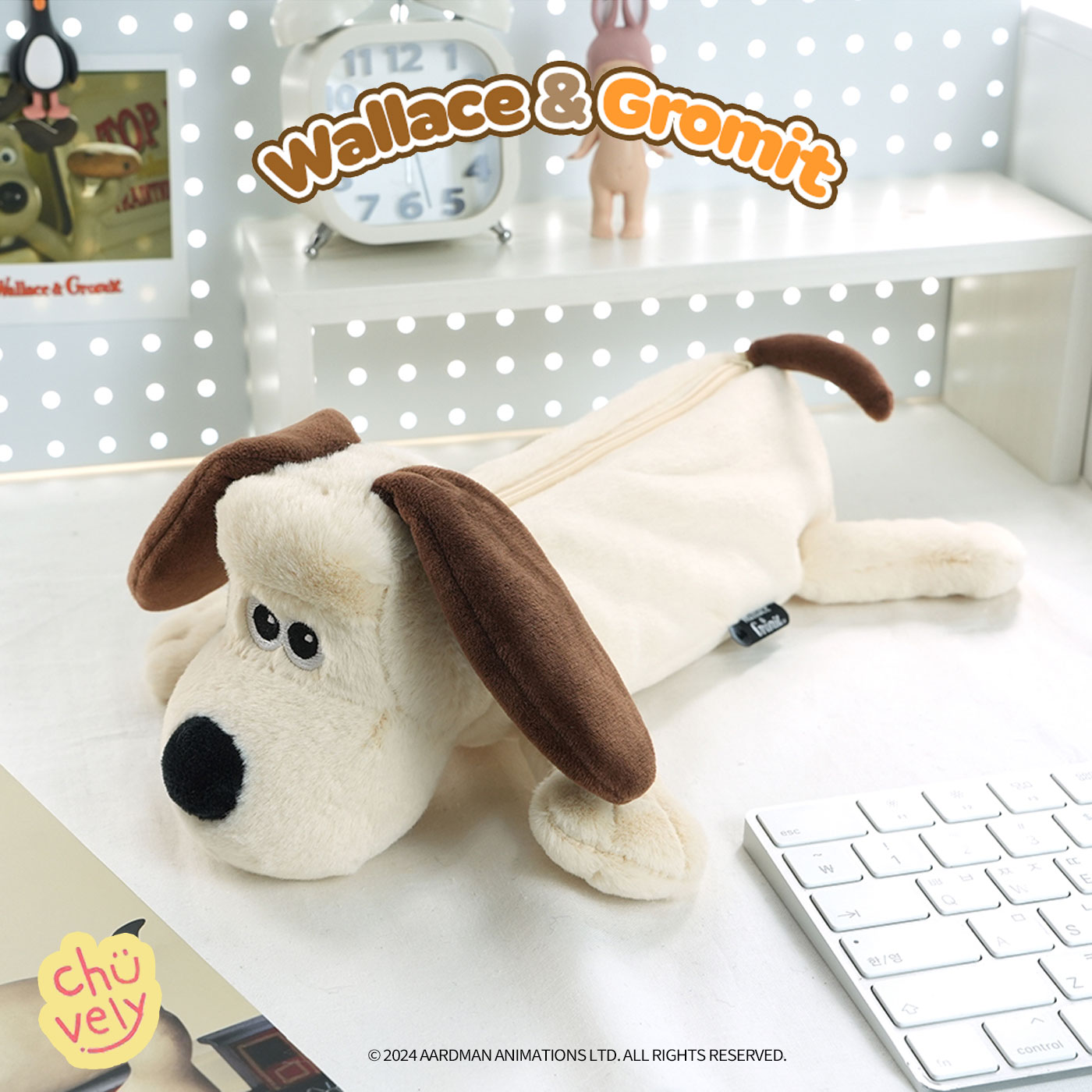 ウォレスとグルミット グルミット ぬいぐるみ ペンケース ポーチ グッズ dvd 韓国限定 スマホ アクセサリー イラスト インスター Instagram ひつじのショーン netflix 雑貨 旅行 飛行機 クラシック キャラクター