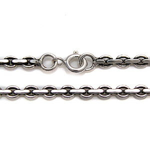 c0026-50 存在感のあるトップもしっかりと引き立ててくれるシルバー925製のチェーン。 シルバーチェーン ネックレス チェーン メンズ レディース アクセ...