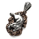 メンズ ペンダント 兎 うさぎ シルバー925 シルバーアクセサリー pe2228 赤雲 ペンダントトップ トップのみの商品