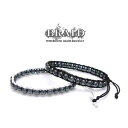 b0558 ブレスレットメンズ パワーストーンブレスレット ブラックカラーを基調としたBLACK BRAID BRACELET メンズ・レ…