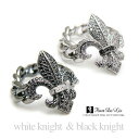 r0574 シルバーリング シルバー アクセサリー 白騎士 黒騎士 光と闇の従者たち[ シルバー リング 指輪 アクセサリー│シルバー925│メンズ・レディース...