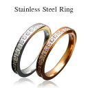 sr0114 ペアリング・ペアアクセサリーにもオススメ! ステンレスリング ステンレス アクセサリー 永遠にループするジルコニアが指元から輝きを放つ レディース...