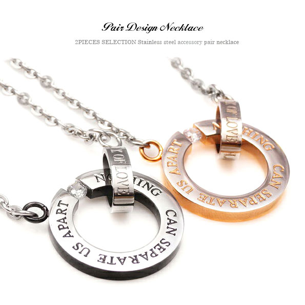 spe0239-pair ペアネックレス ペアネックレス GIFTラッピング付2個セット 1石のジルコニアをポイント使いしたサークルペアネックレス キュービック...