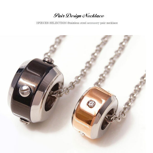 spe0258-pair ペアネックレス シンプルなリング型トップ ペアネックレス ペアネックレス GIFTラッピング付2個セット ペアネックレス ステンレス ...