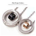 spe0303-pair ペアネックレス 揺れるミニマムリング オープンリングペアネックレス ペアネックレス GIFTラッピング付2個セット ペアネックレス ペ...