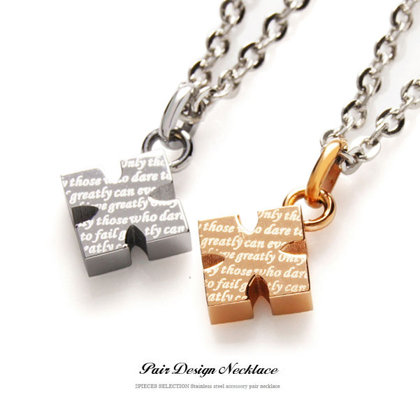 spe0190-pair ペアネックレス ［チェーン付き ペアネックレス 英字のミニクロス Minimum cross PENDANT ステンレス アクセサリー ネックレス・ペンダント クロス