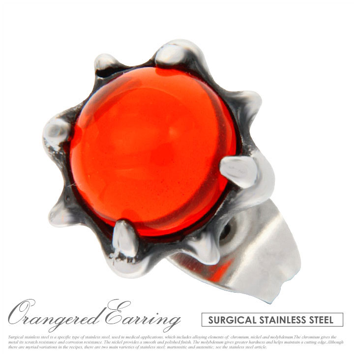 ear00050 金属アレルギー対応 ジュエリー・アクセサリー ステンレス ピアス 存在感ある個性的カラー ピ..