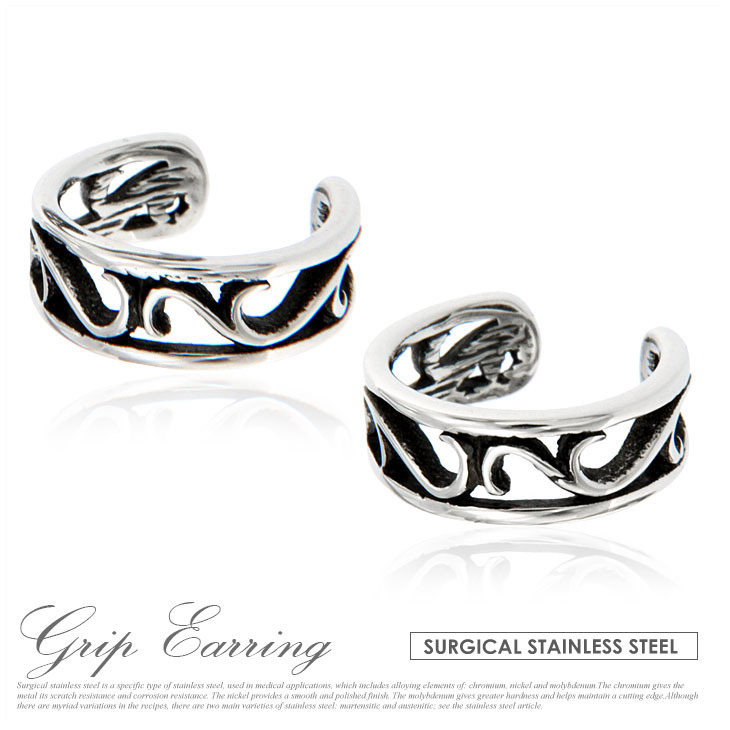 ear00056 金属アレルギー対応 ジュエリー・アクセサリー ステンレス ピアス ピアスを開けていなくても..