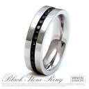 fin00017 金属アレルギー対応 ジュエリー・アクセサリー ステンレス リング 煌くブラックジルコニアペアリングにもおすすめ リング ステンレス メンズ・レディース ジルコニア ブラック(4)