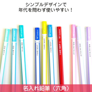 名入れ鉛筆 名入れえんぴつ 入学祝い 2B 鉛筆 卒園記念 六角 赤鉛筆入り 小学校 えんぴつ エンピツ 名前 名前入り なまえ 鉛筆名入れ ギフト プレゼント 卒業 入園 男の子 女の子 納期区分D【お名前シール工場】