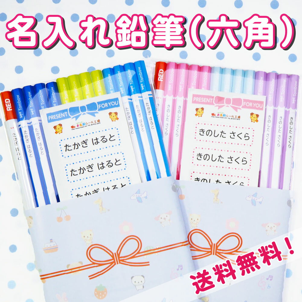 名入れ鉛筆 卒園 記念 小学校 入学祝い 赤鉛筆入 12本1ダース セット 鉛筆 えんぴつ エンピツ 名前 名入り 名前入り なまえ 名入れえんぴつ 鉛筆名入れ ギフト プレゼント 卒業 入園 男の子 女の子 送料無料 納期区分D ランド