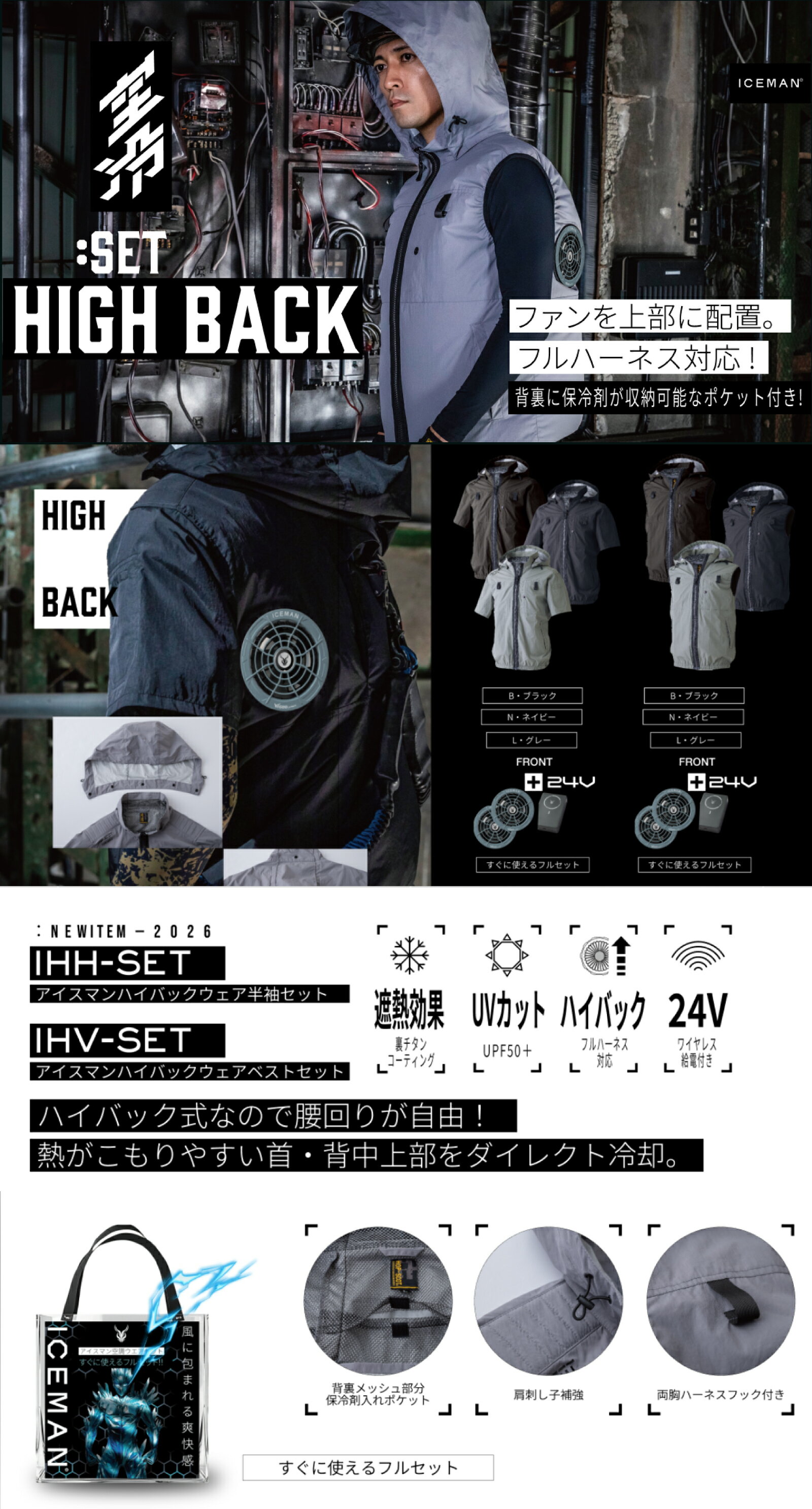 楽天市場】空調服 ベスト セット（メーカー山真製鋸）の通販
