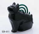 蚊遣器 日本製 黒猫シルエット(おすわり) 蚊遣り器 蚊取り線香入れ 陶器 かわいい おしゃれ 和雑貨 置物 飾り物 置き物 オブジェ ミニチュア 可愛い ねこ...