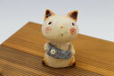 さかな猫 立型置物 日本製 陶器 美濃焼 手作り 飾り物 オブジェ ミニチュア おしゃれ かわいい 国産 ねこ ネコ 小さい 小さめ 小ぶり 和雑貨 和モダン ...