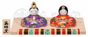 彩絵 玻璃座雛(華友禅) ひな人形 陶器 レトロ 置物 オブジェ 飾り物 置き物 和モダン 和風 和雑貨 和テイスト 和室 かわいい おしゃれ 雛人形 小さい コンパクト 女の子 ひな祭り