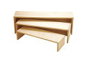木製卓上什器ミニネストディスプレイセット 無塗装 什器 店舗備品 日本製 HINOKI PLYWOOD 飾り棚 国産 シンプル 酒屋 雑貨屋 八百屋 カフェ 飲...