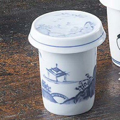 ひれ酒用酒器 山水 キッチン 日本製 ふた付き 陶器 料理演出 飲食店 ホテル 旅館 国産 レトロ 和柄 和風 和モダン 贈り物 プレゼント ギフト