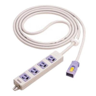 パナソニックハーネス用OAタップ 接地2P抜け止め式 電源表示ランプ付 4コ口 ケーブル長5m 15A 125V WFA..