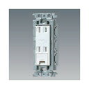 パナソニック 埋込アースターミナル付ダブルコンセント 絶縁取付枠付 15A 125V ホワイト WTF15324WK(3)