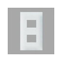 パナソニック コンセントプレート 1連用 2コ用 スクエア ホワイト WTF8002W