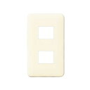 パナソニック フルカラー 簡易耐火用モダンプレート 2コ用 ミルキーホワイト WN6702W